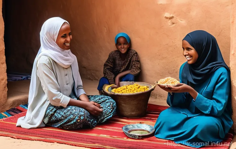 소말릴란드에서 봉사활동 - **Prompt:** A heartwarming scene inside a simple, well-lit classroom in Somaliland. A kind-faced vol...