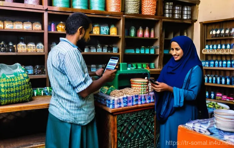 소말릴란드에서의 달러 사용 가능 여부 - **Hargeisa's Vibrant Market Transaction:** A dynamic and colorful outdoor market scene in Hargeisa, ...